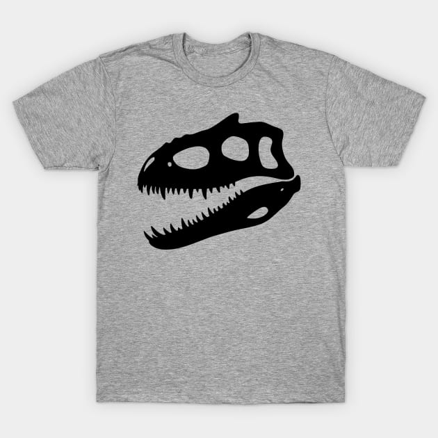 Indominus rex skull - black T-Shirt by SkeleCrewPaleo